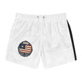 Veteran Flag Swim Trunks — Distressed American Flag & "The Veteran Status" Design