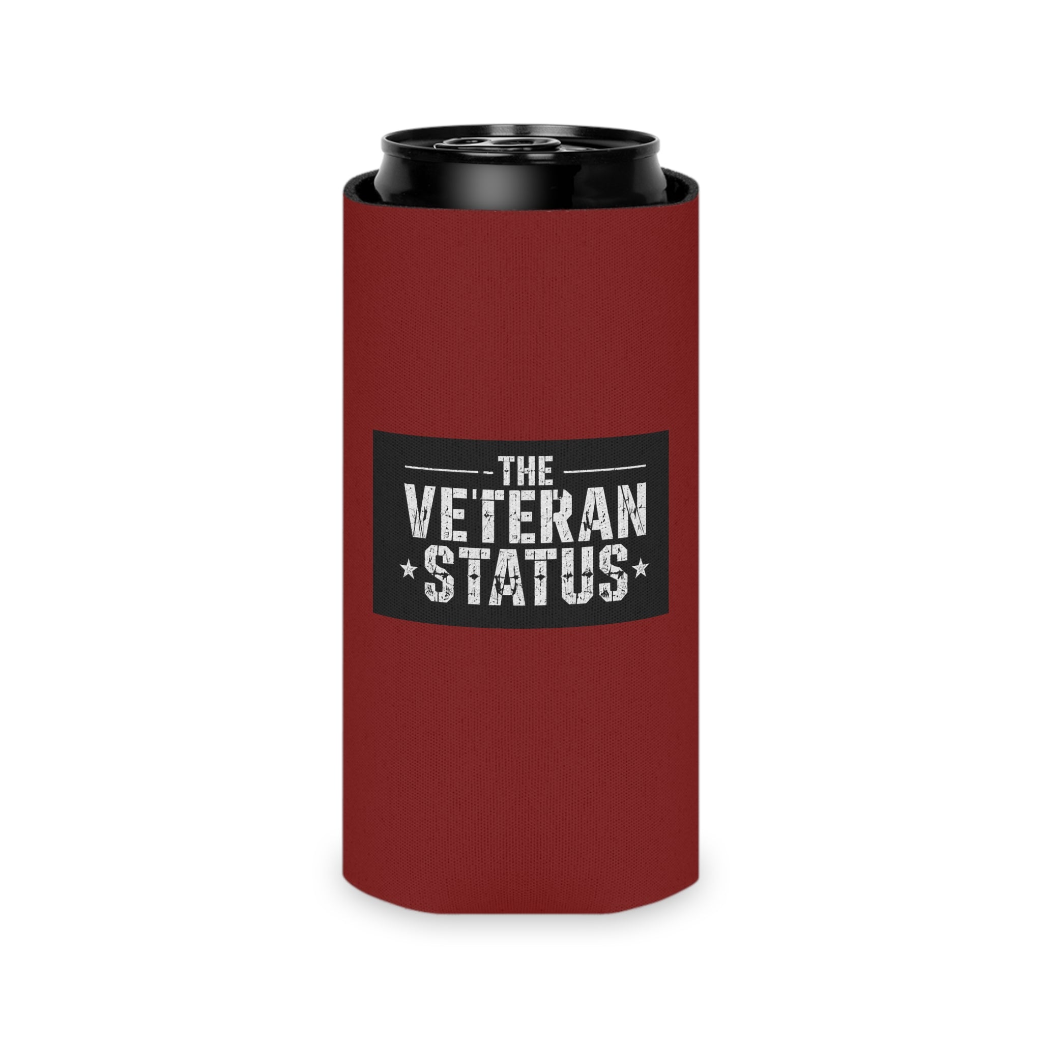 Veteran Status Can Cooler – American Flag Beer Koozie