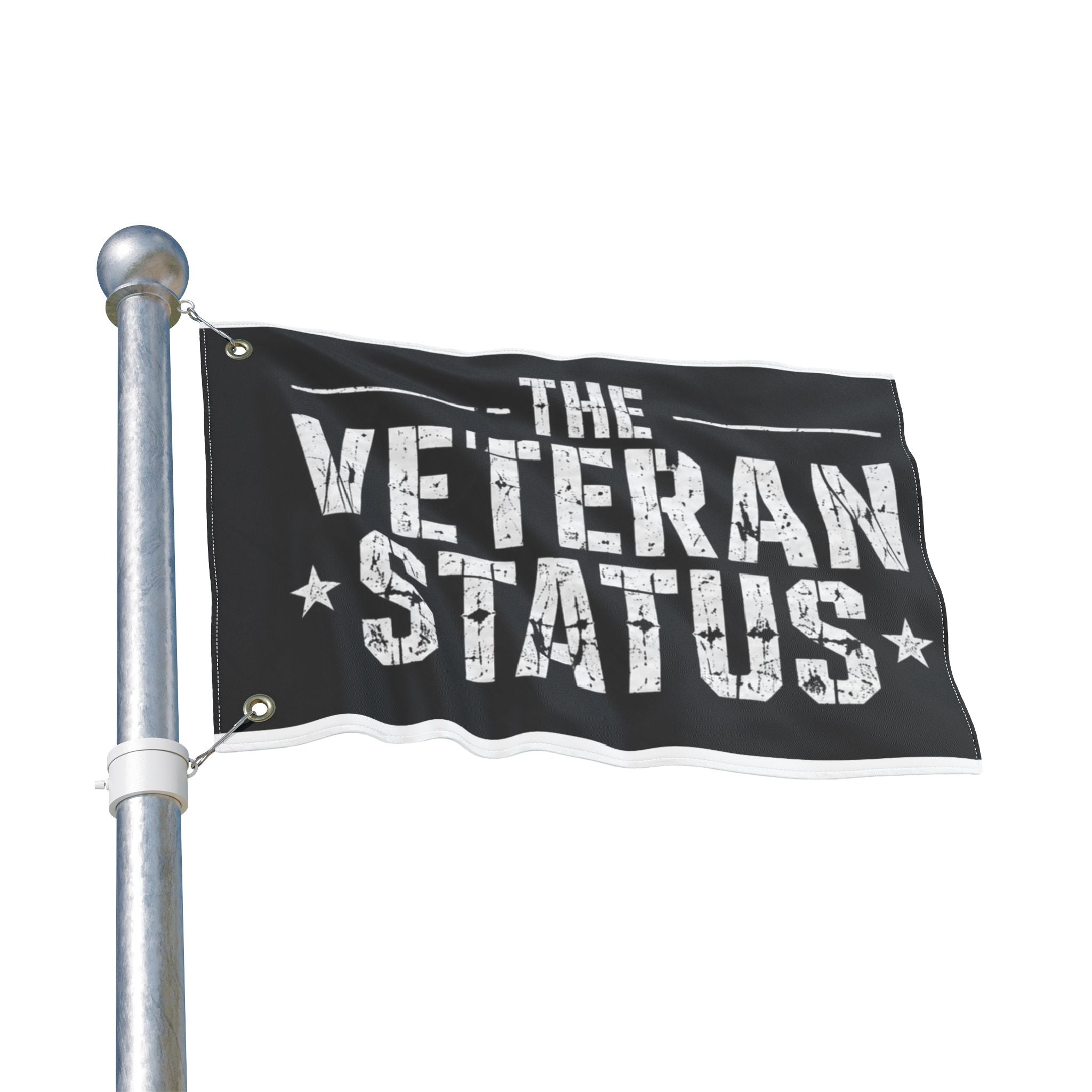Veteran Status Double-Sided Flag — Distressed American Military Pride Garden Flag