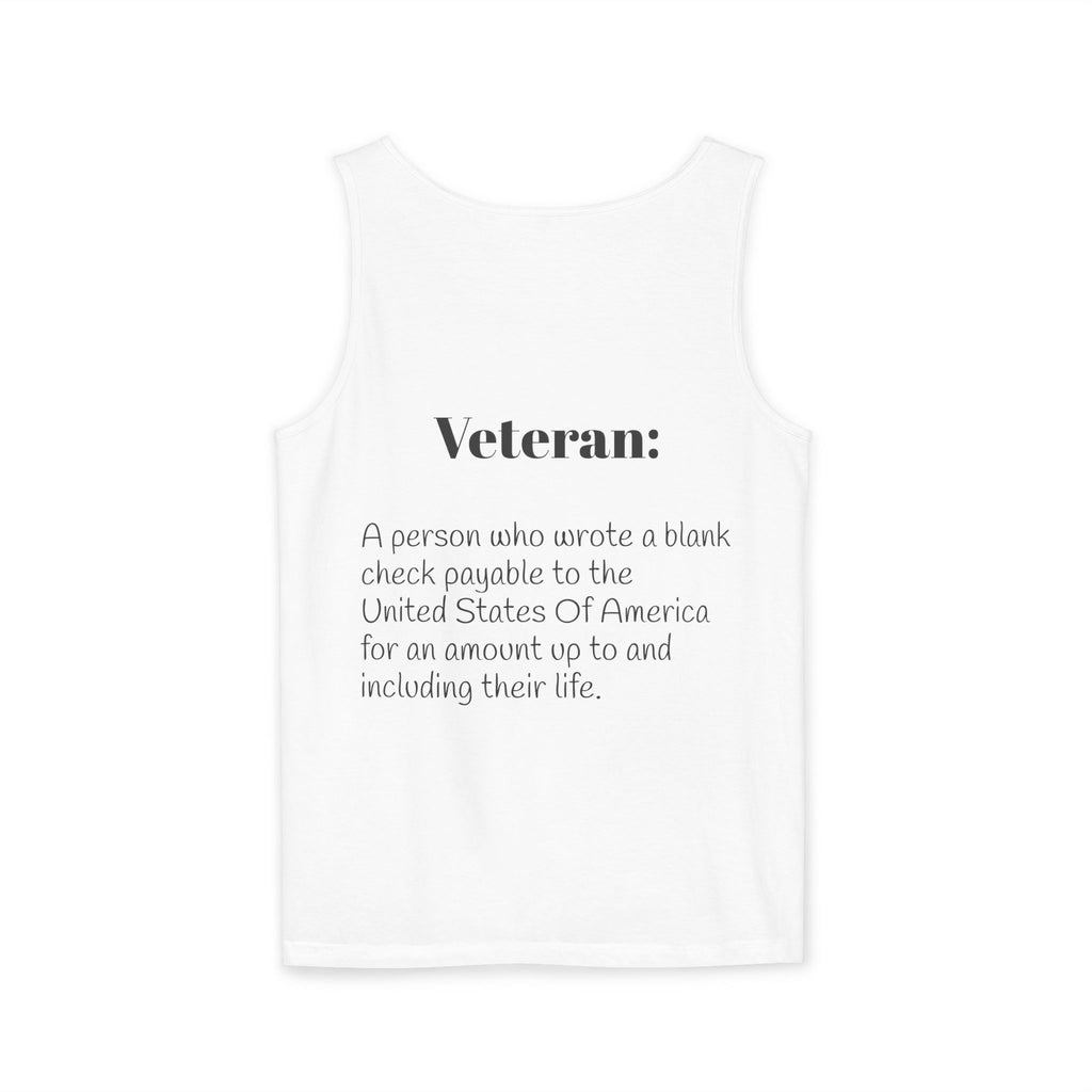 Veteran Definition Tank Top — Patriotic Military Tribute Tank