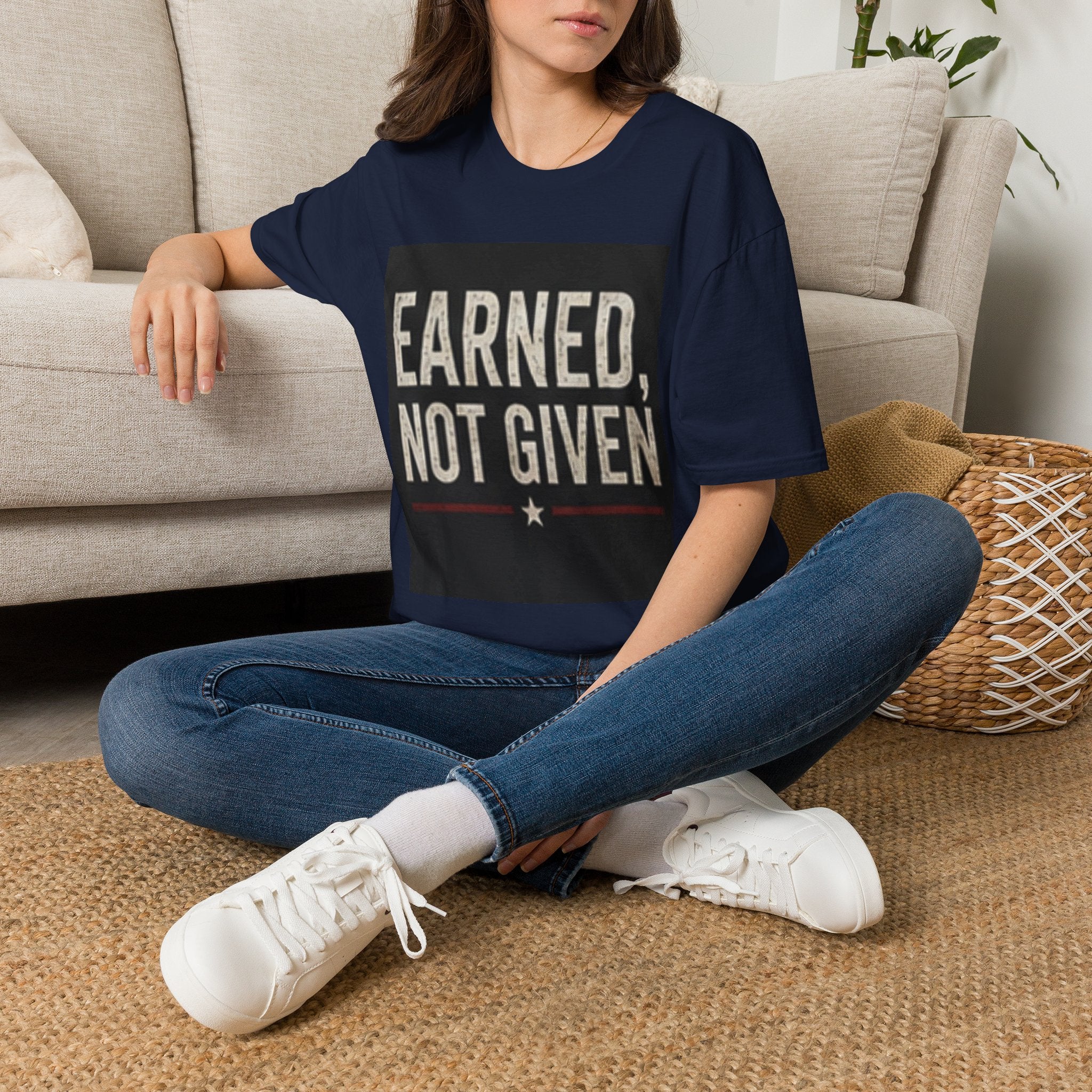 Earned Not Given T-Shirt — Motivational Graphic Tee for Gym, Military & Hustle Mindset