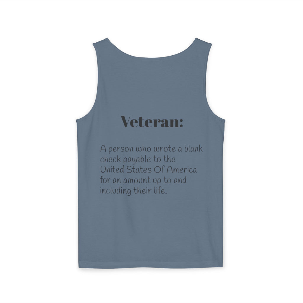 Veteran Definition Tank Top — Patriotic Military Tribute Tank