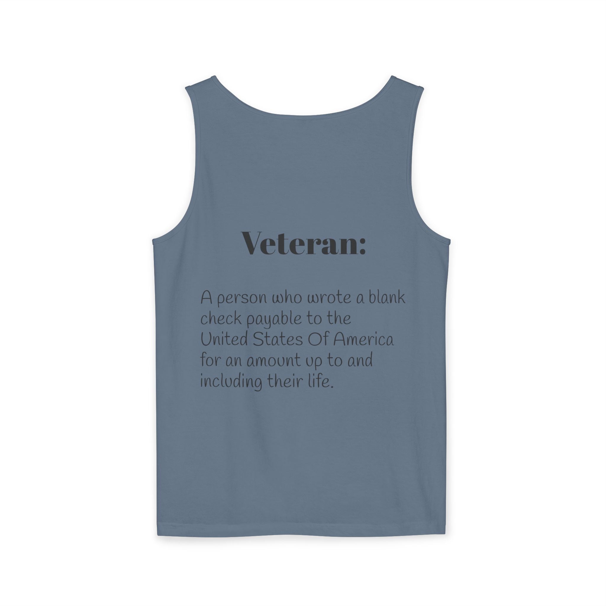 Veteran Definition Tank Top — Patriotic Military Tribute Tank