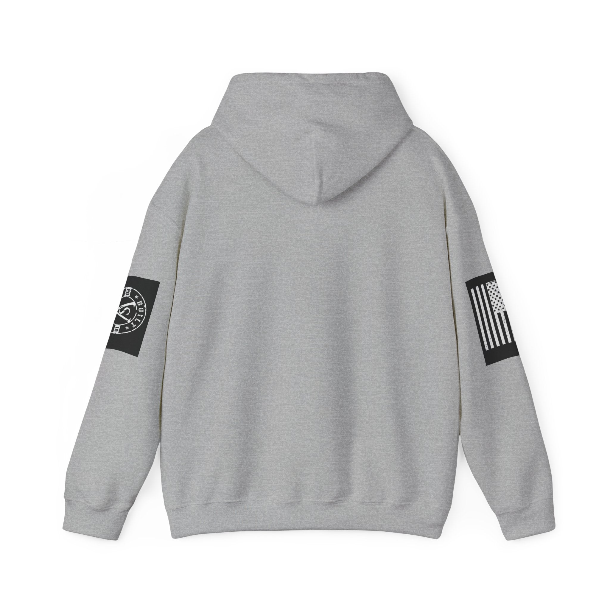 Veteran Status Hoodie – Military Pride Pullover with Sleeve Flag & Emblem