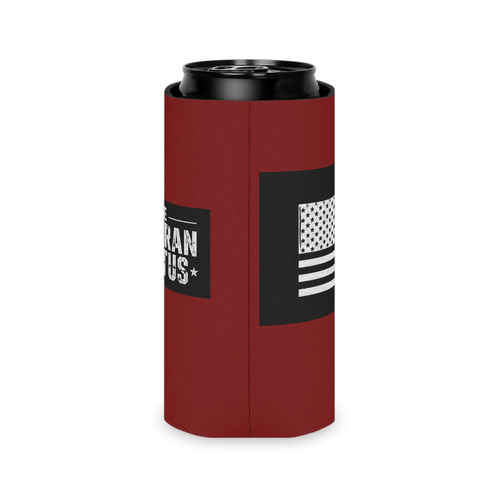 Veteran Status Can Cooler – American Flag Beer Koozie