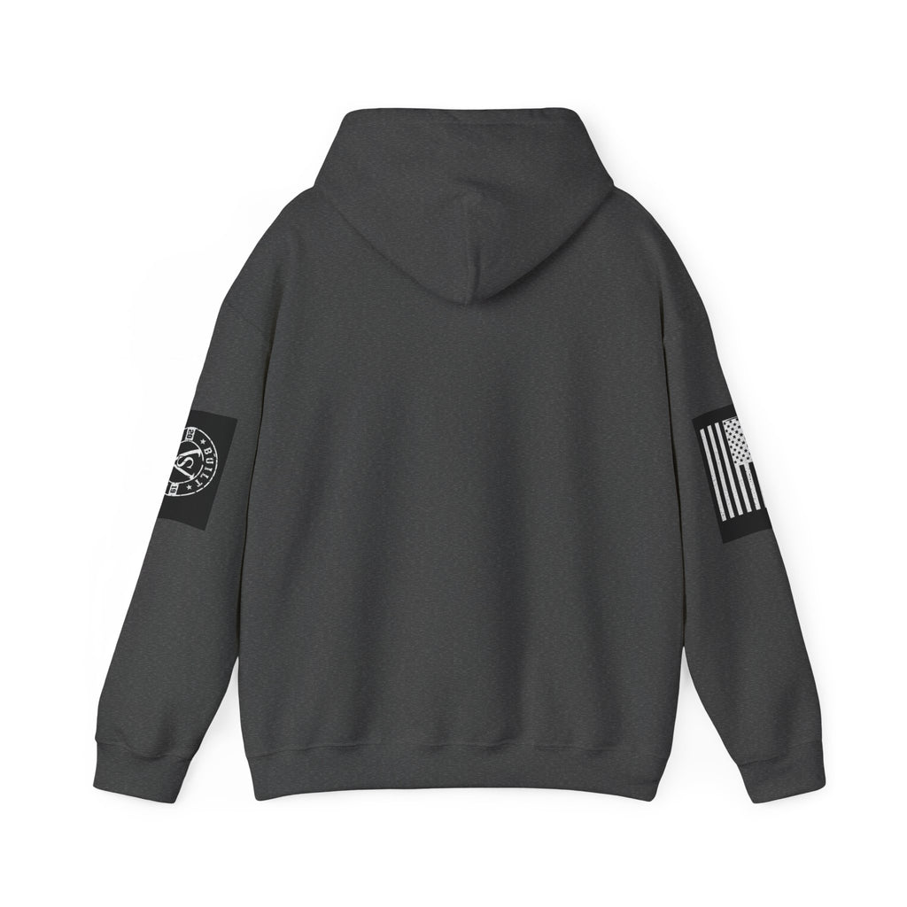Veteran Status Hoodie – Military Pride Pullover with Sleeve Flag & Emblem