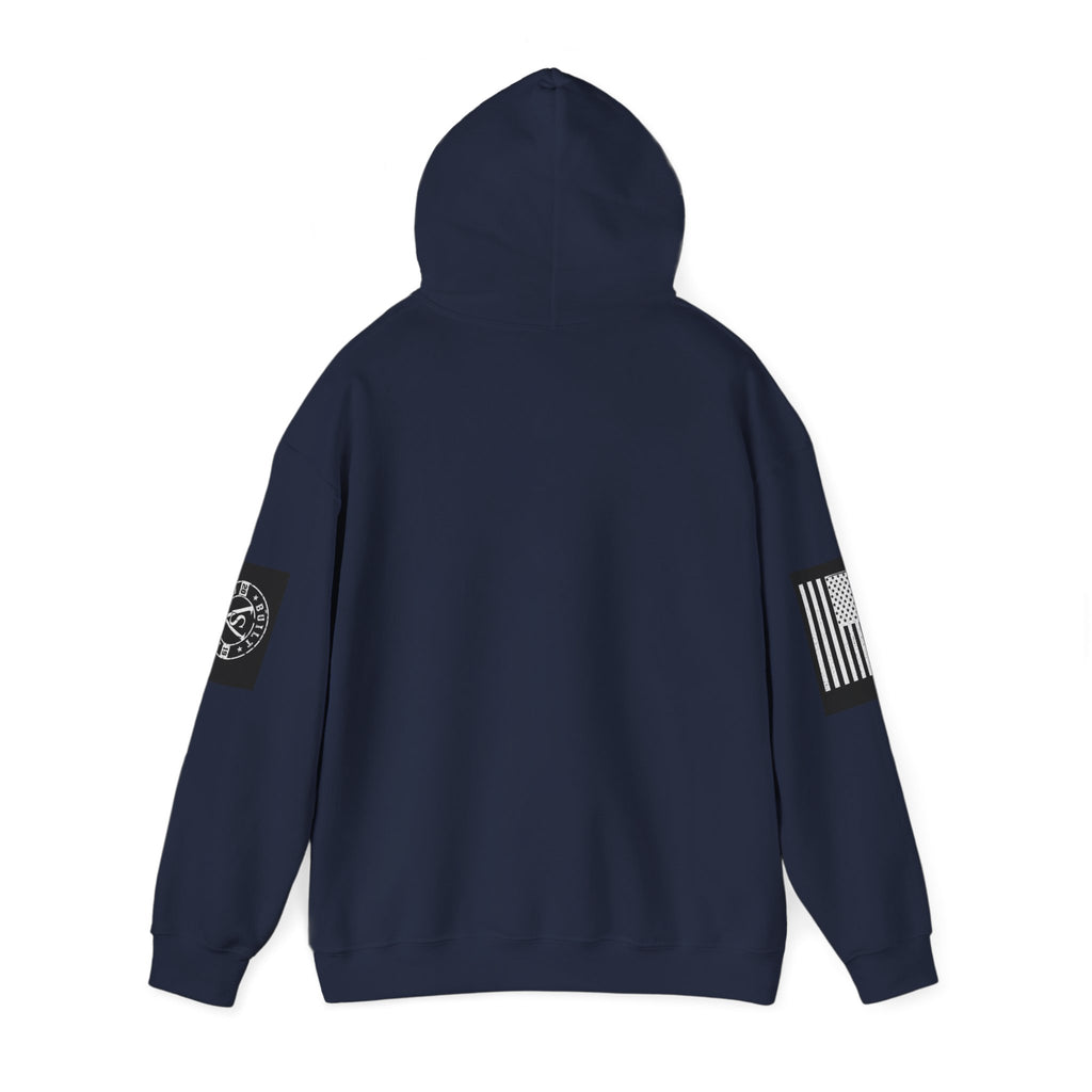 Veteran Status Hoodie – Military Pride Pullover with Sleeve Flag & Emblem