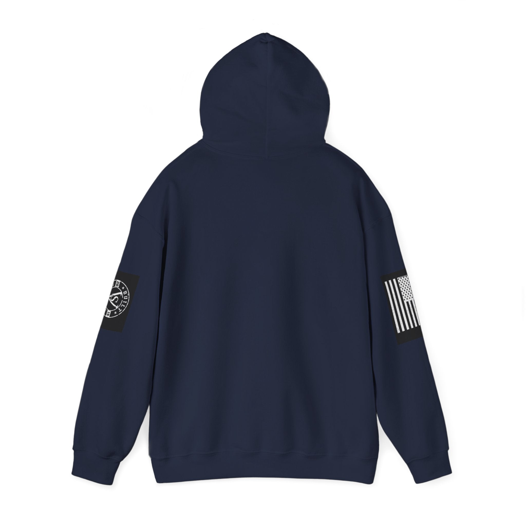 Veteran Status Hoodie – Military Pride Pullover with Sleeve Flag & Emblem