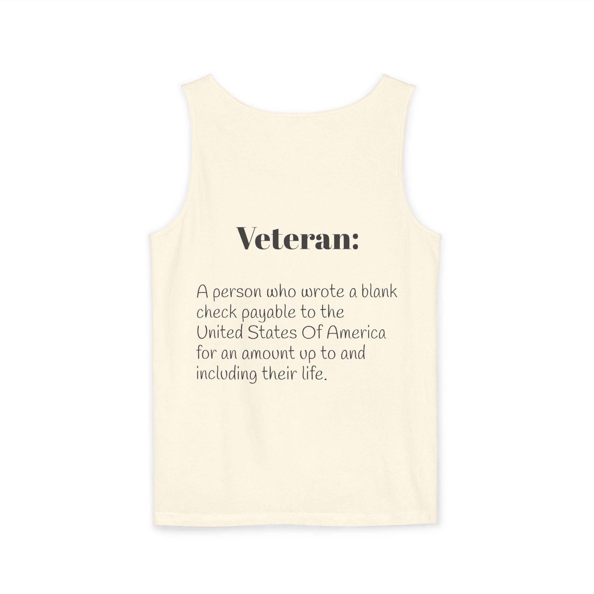 Veteran Definition Tank Top — Patriotic Military Tribute Tank