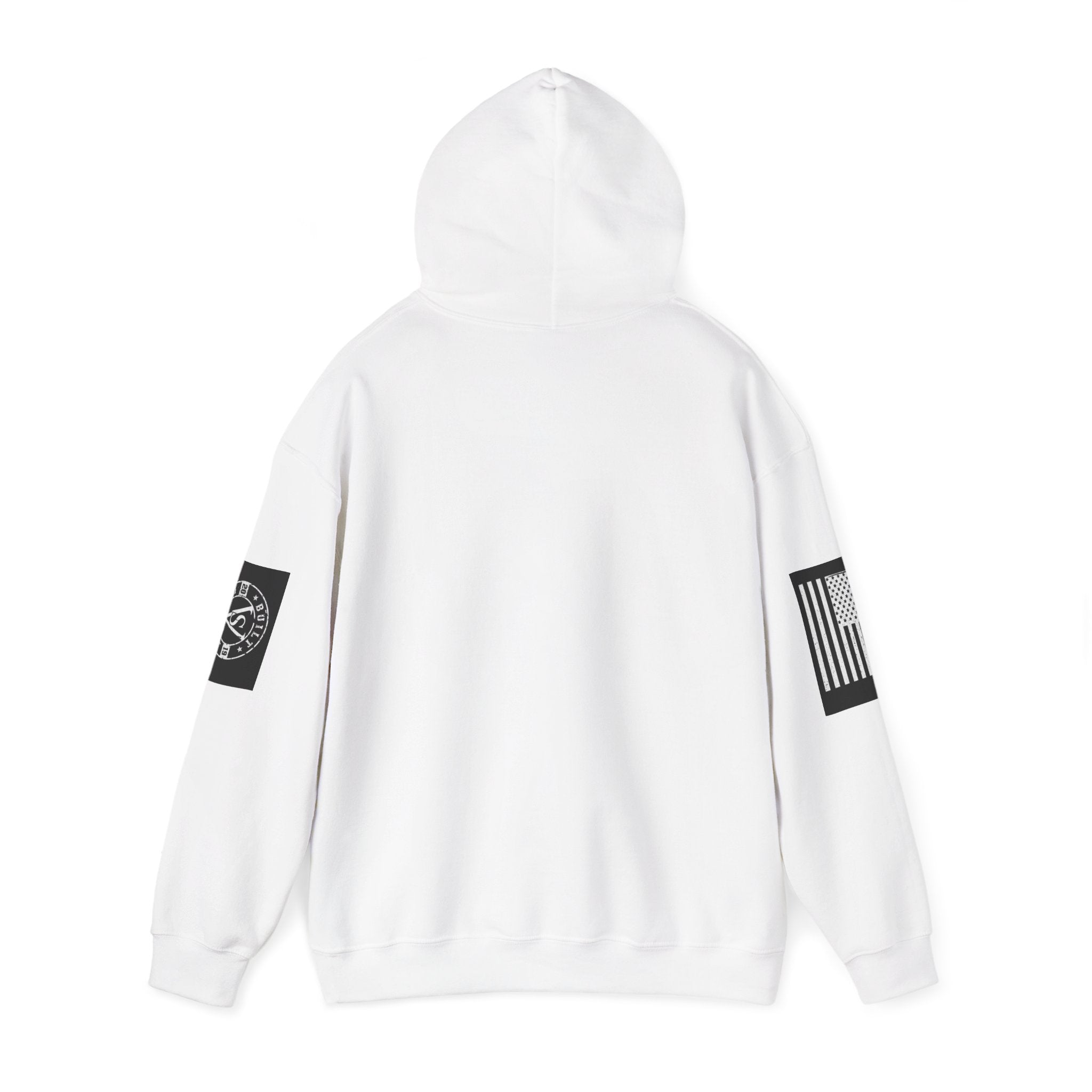 Veteran Status Hoodie – Military Pride Pullover with Sleeve Flag & Emblem