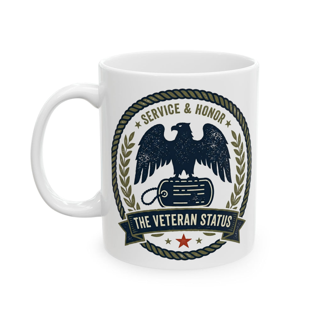 Patriotic Eagle Ceramic Mug — American Flag Crest Coffee Cup (11oz, 15oz)