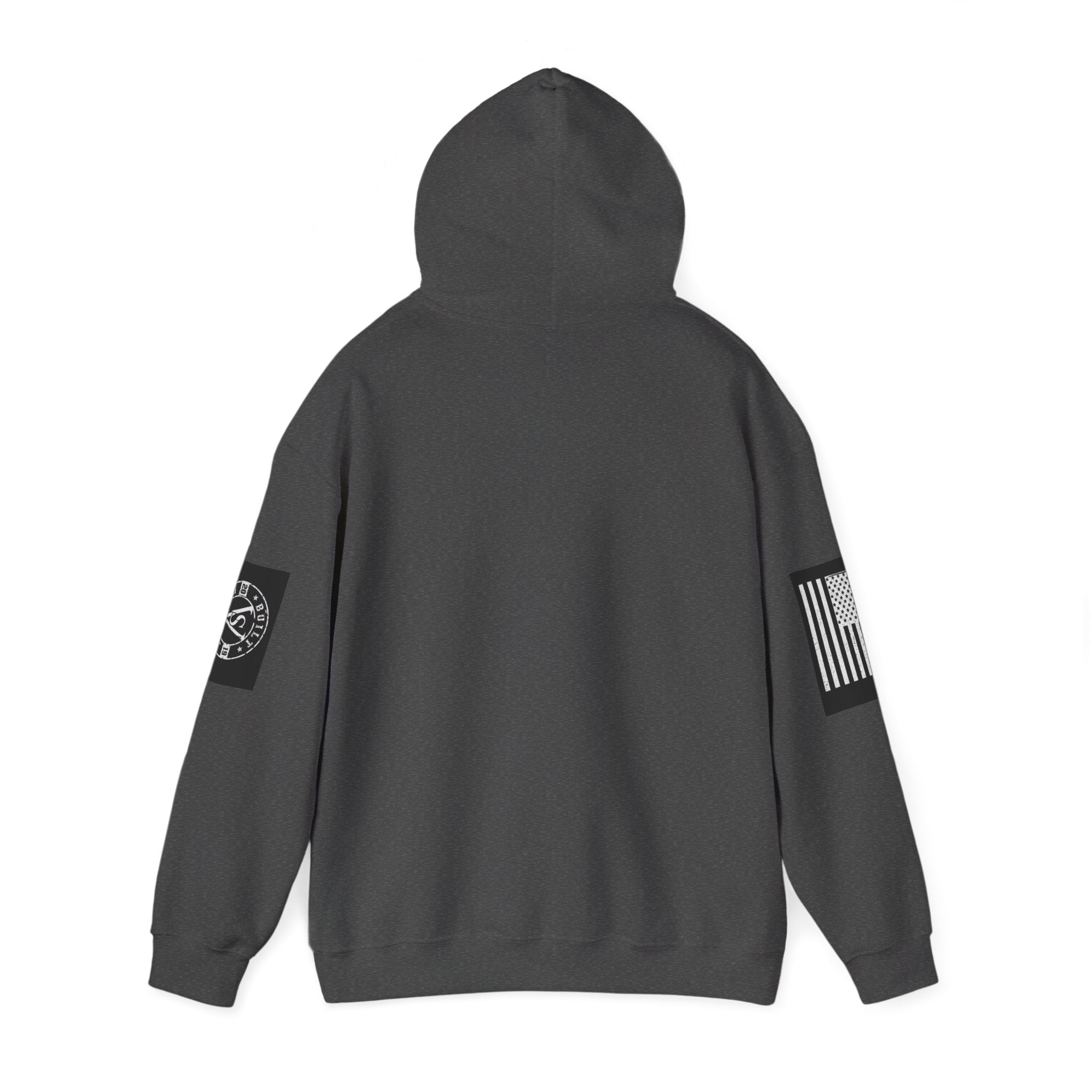 Veteran Status Hoodie – Military Pride Pullover with Sleeve Flag & Emblem
