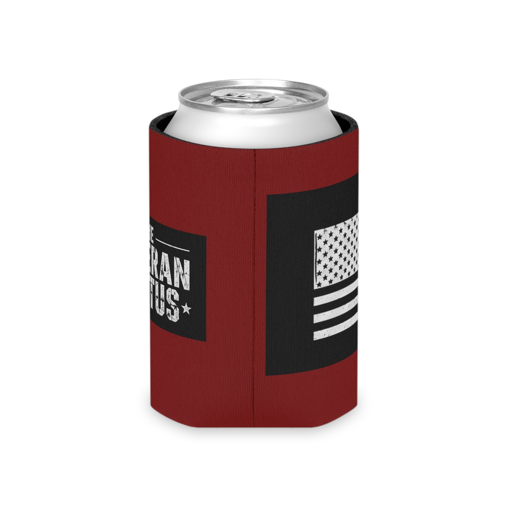 Veteran Status Can Cooler – American Flag Beer Koozie