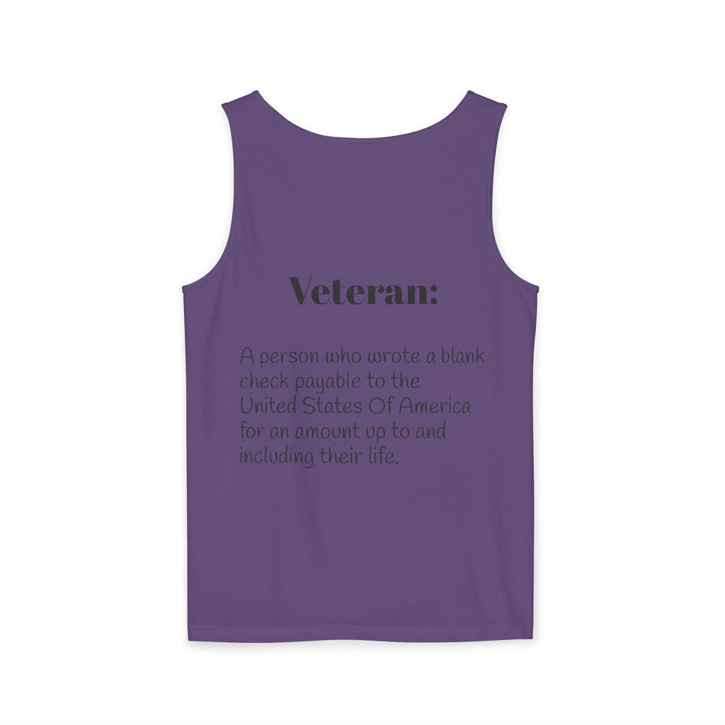 Veteran Definition Tank Top — Patriotic Military Tribute Tank