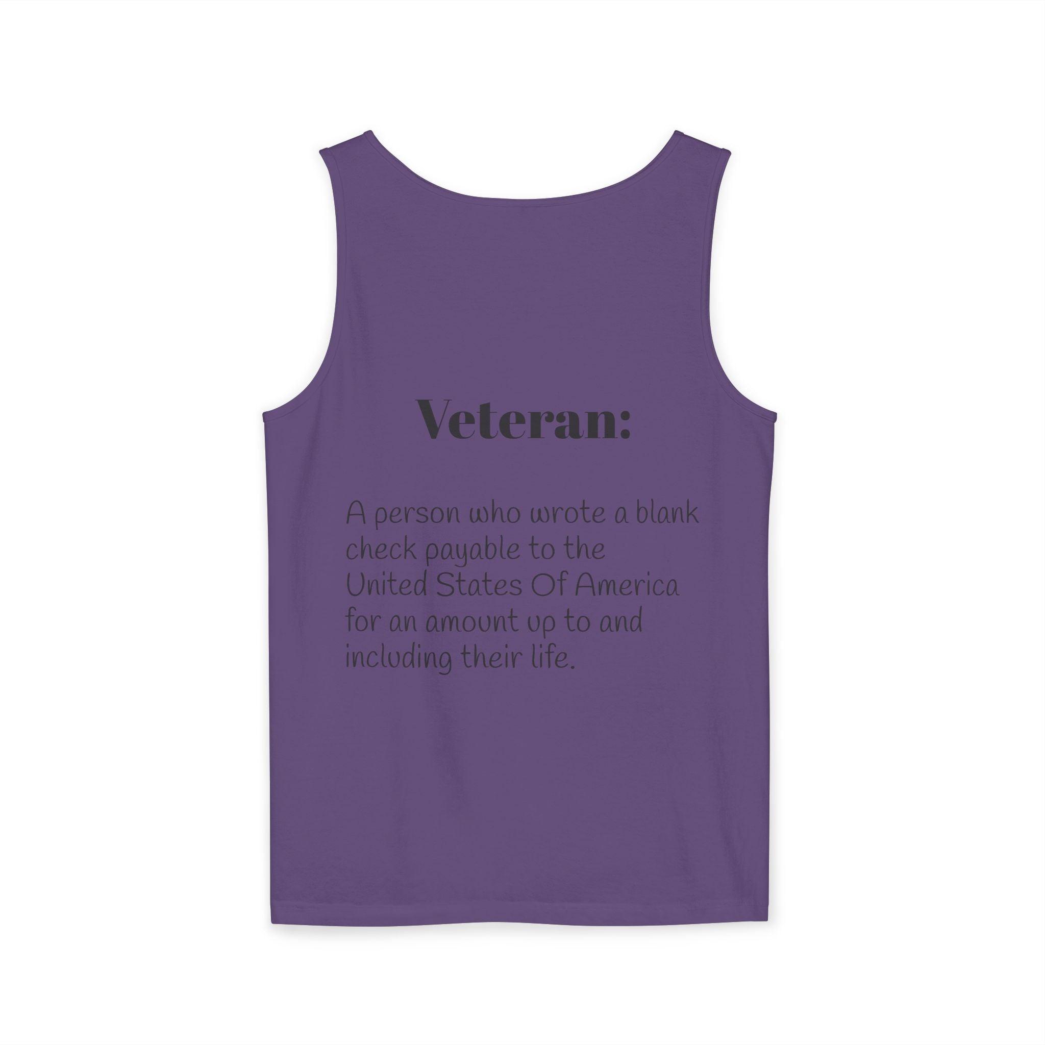 Veteran Definition Tank Top — Patriotic Military Tribute Tank