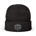 Embroidered Veteran Badge Knit Beanie