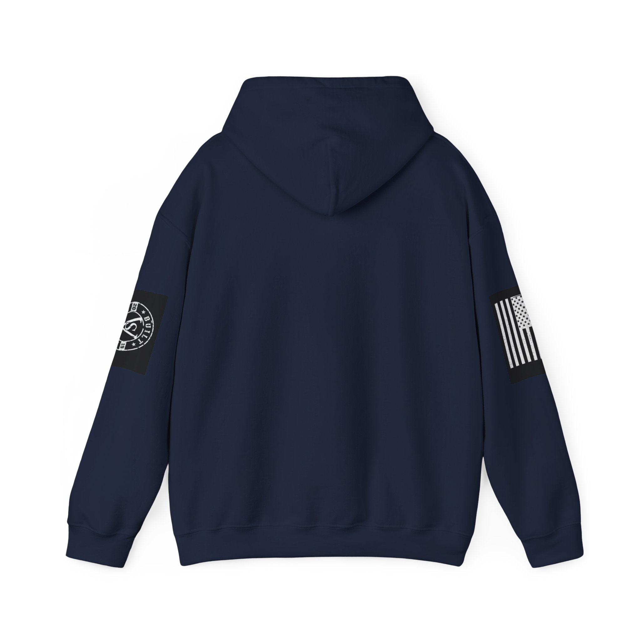 Veteran Status Hoodie – Military Pride Pullover with Sleeve Flag & Emblem