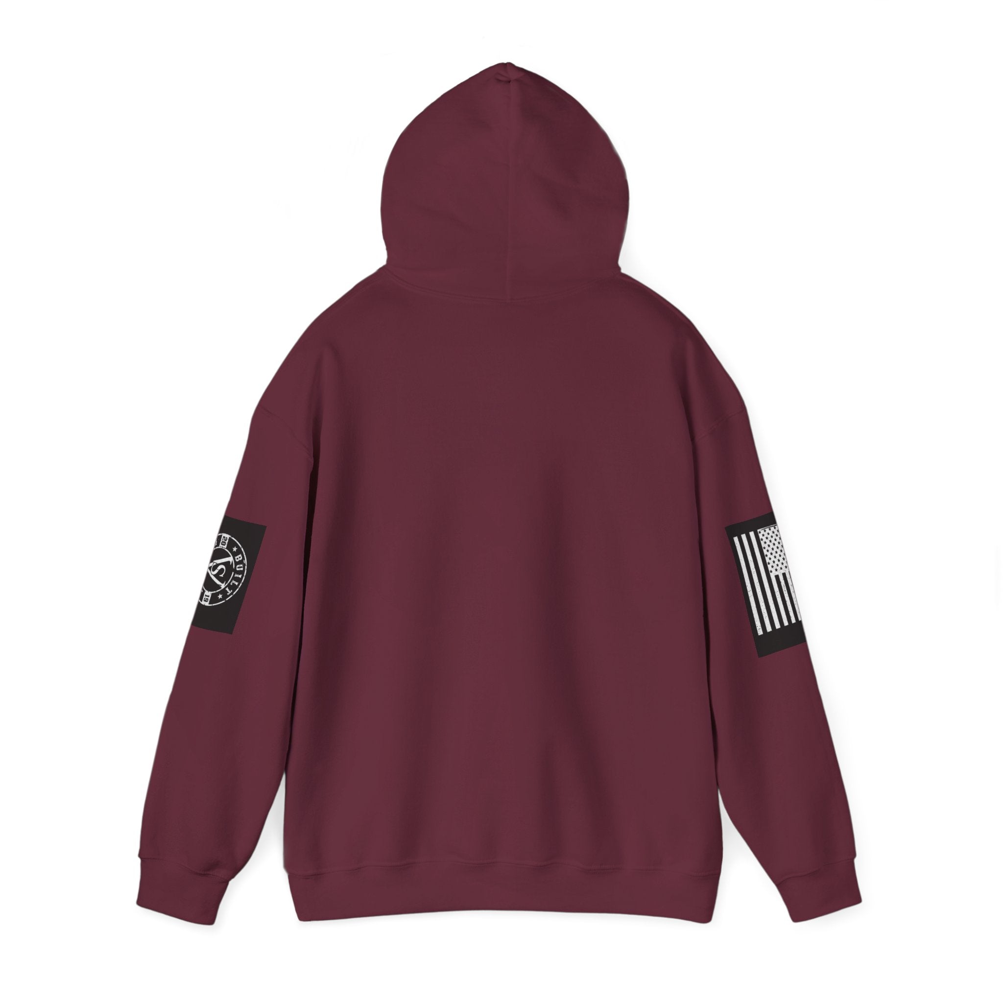 Veteran Status Hoodie – Military Pride Pullover with Sleeve Flag & Emblem