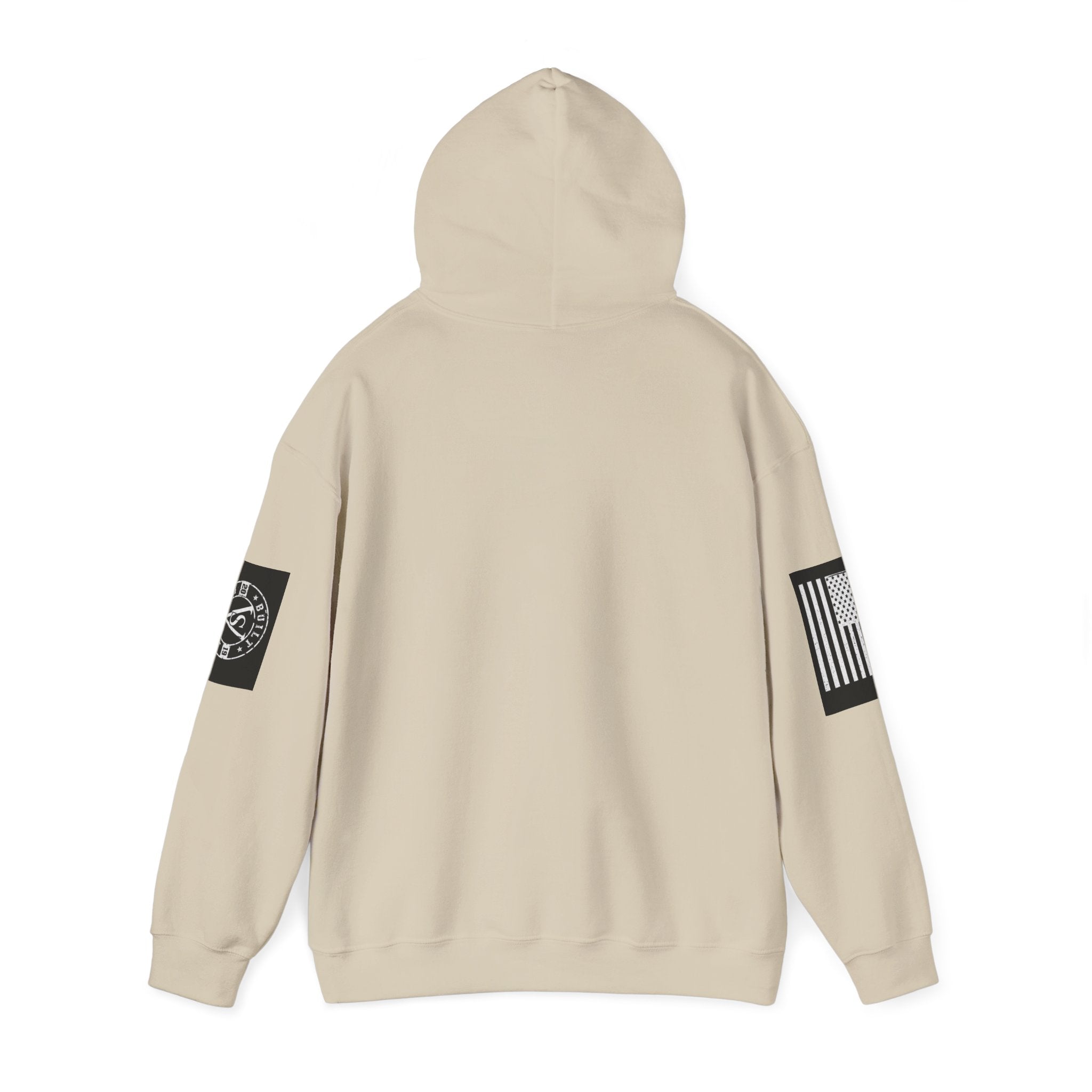 Veteran Status Hoodie – Military Pride Pullover with Sleeve Flag & Emblem