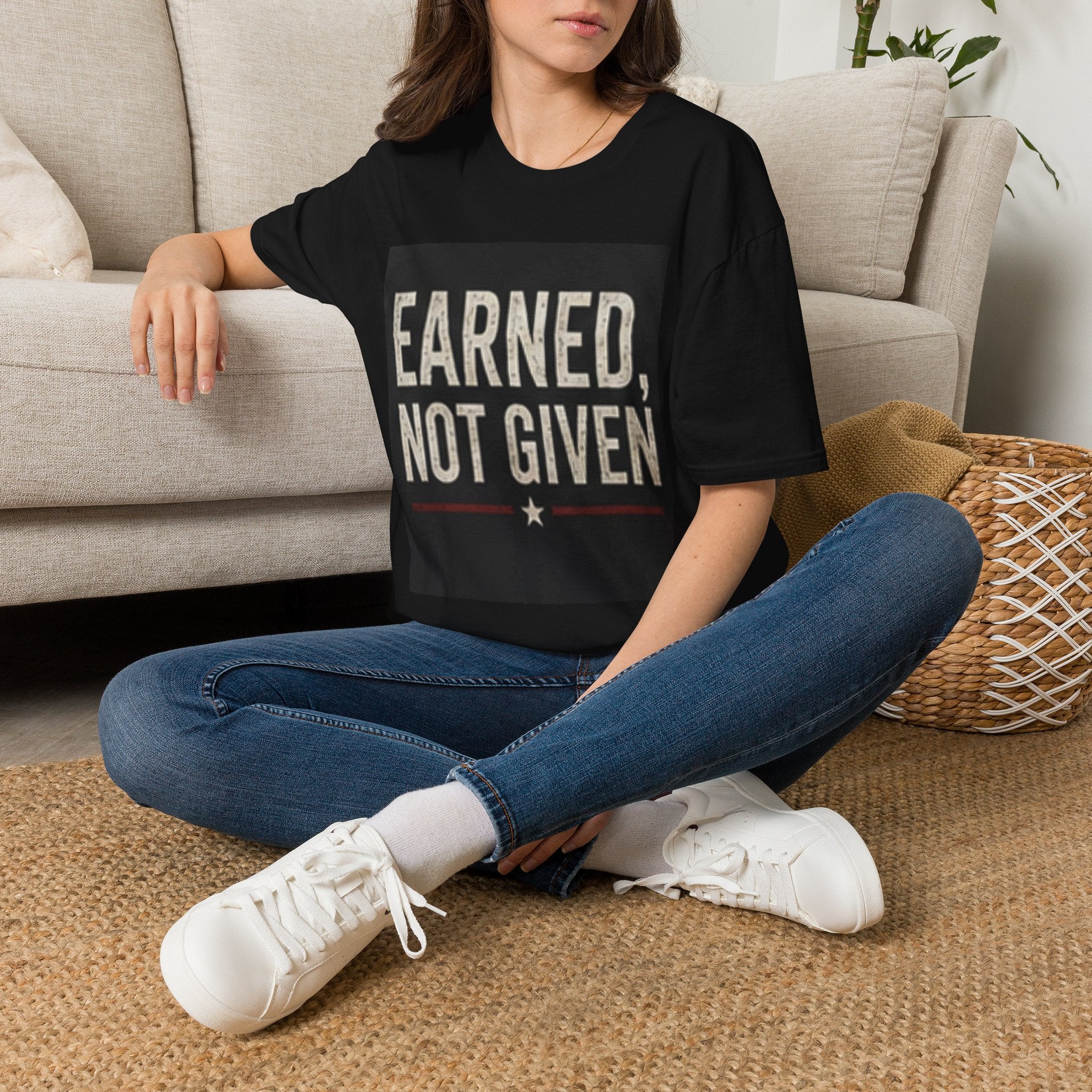 Earned Not Given T-Shirt — Motivational Graphic Tee for Gym, Military & Hustle Mindset