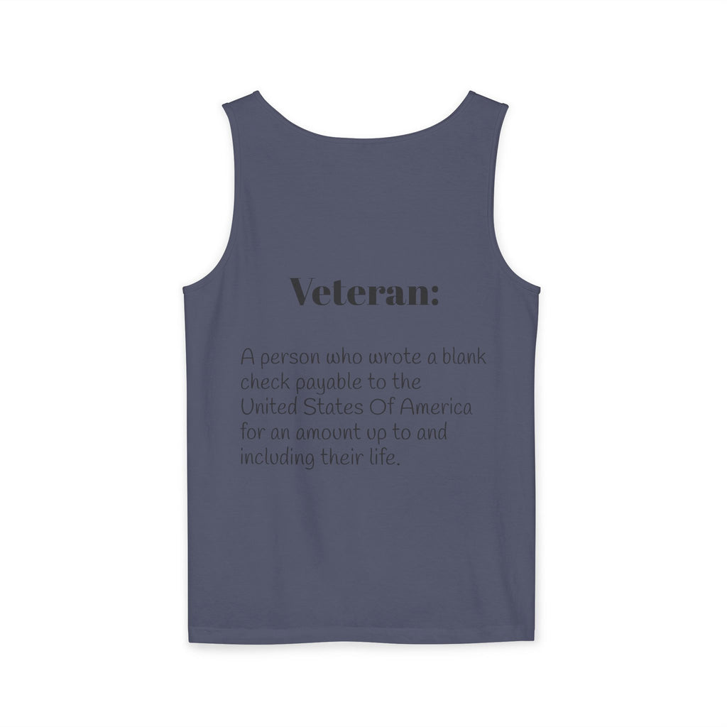 Veteran Definition Tank Top — Patriotic Military Tribute Tank