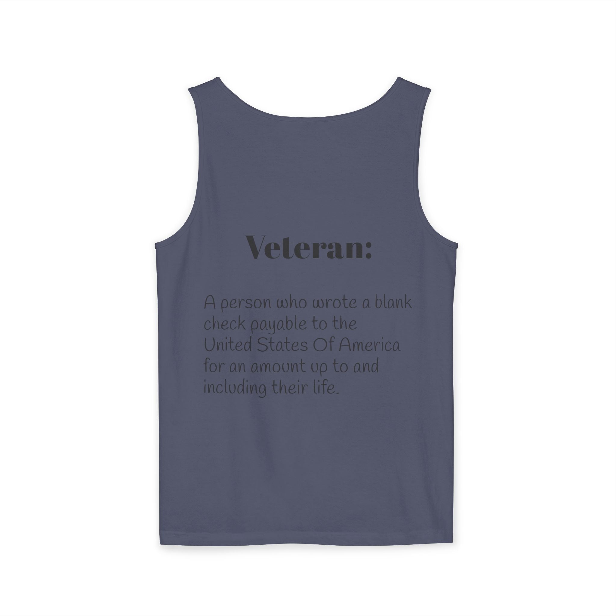Veteran Definition Tank Top — Patriotic Military Tribute Tank