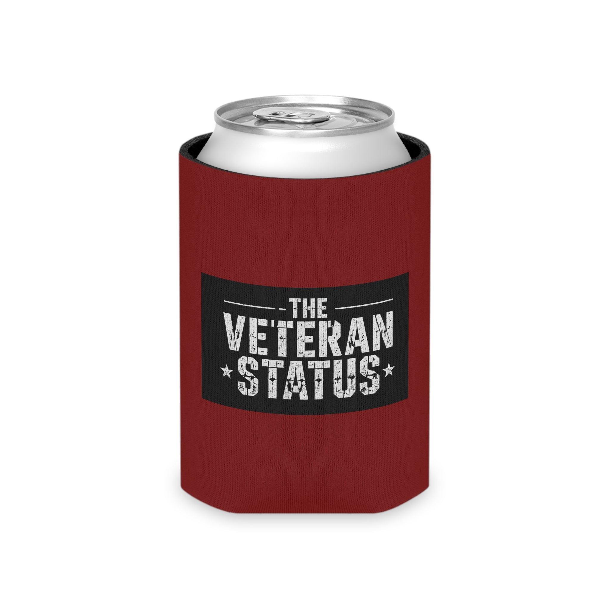 Veteran Status Can Cooler – American Flag Beer Koozie