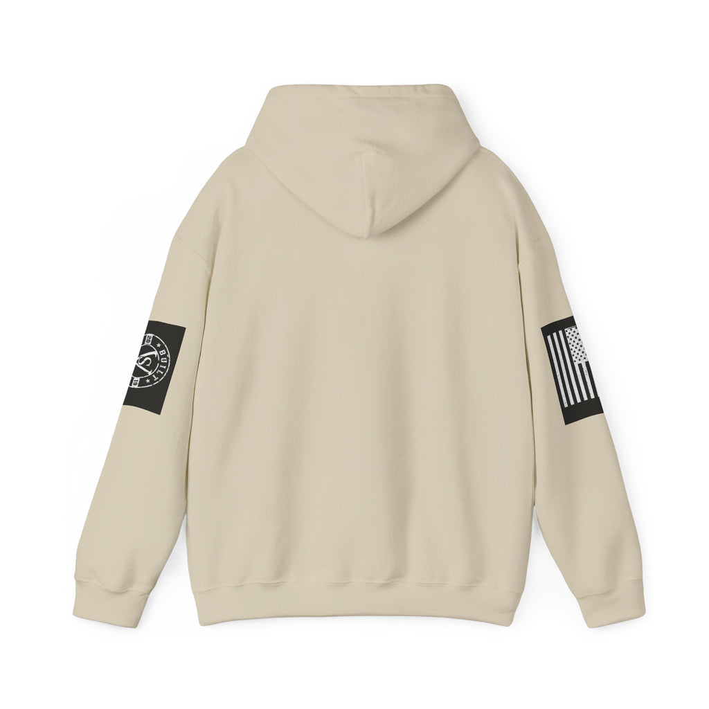 Veteran Status Hoodie – Military Pride Pullover with Sleeve Flag & Emblem