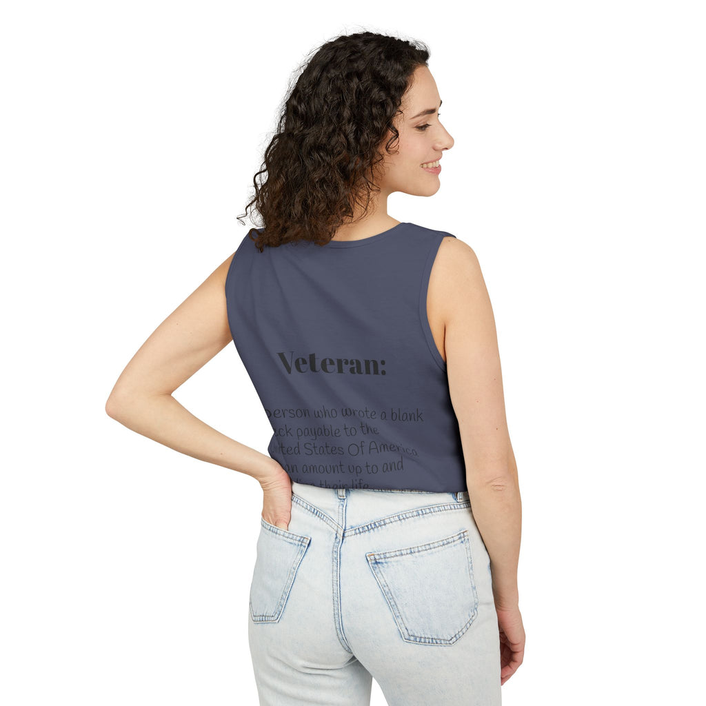 Veteran Definition Tank Top — Patriotic Military Tribute Tank