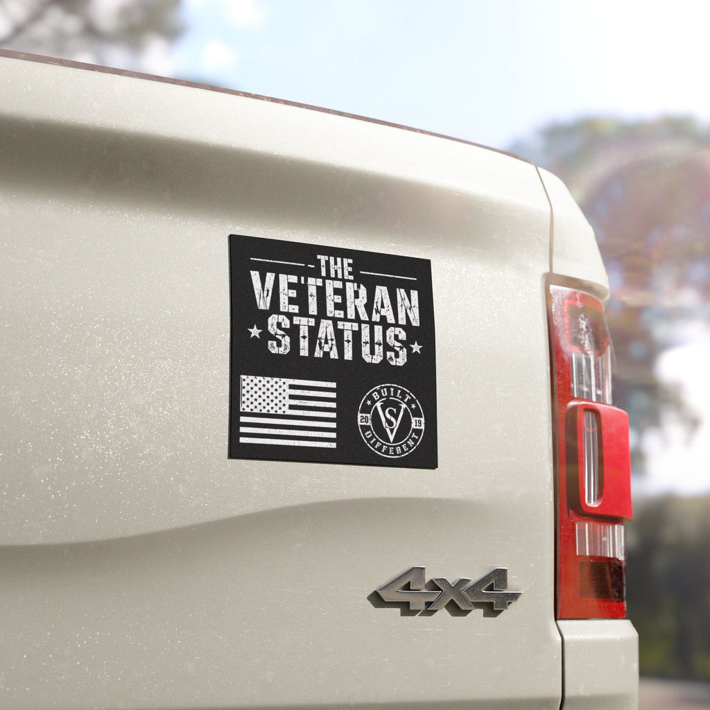 Veteran Status Car Magnet — 'The Veteran Status' Patriotic Military Magnetic Decal