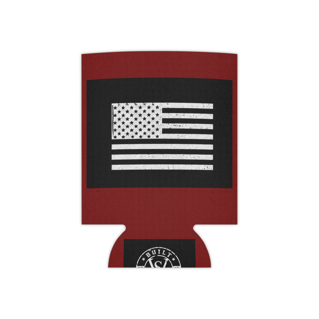 Veteran Status Can Cooler – American Flag Beer Koozie