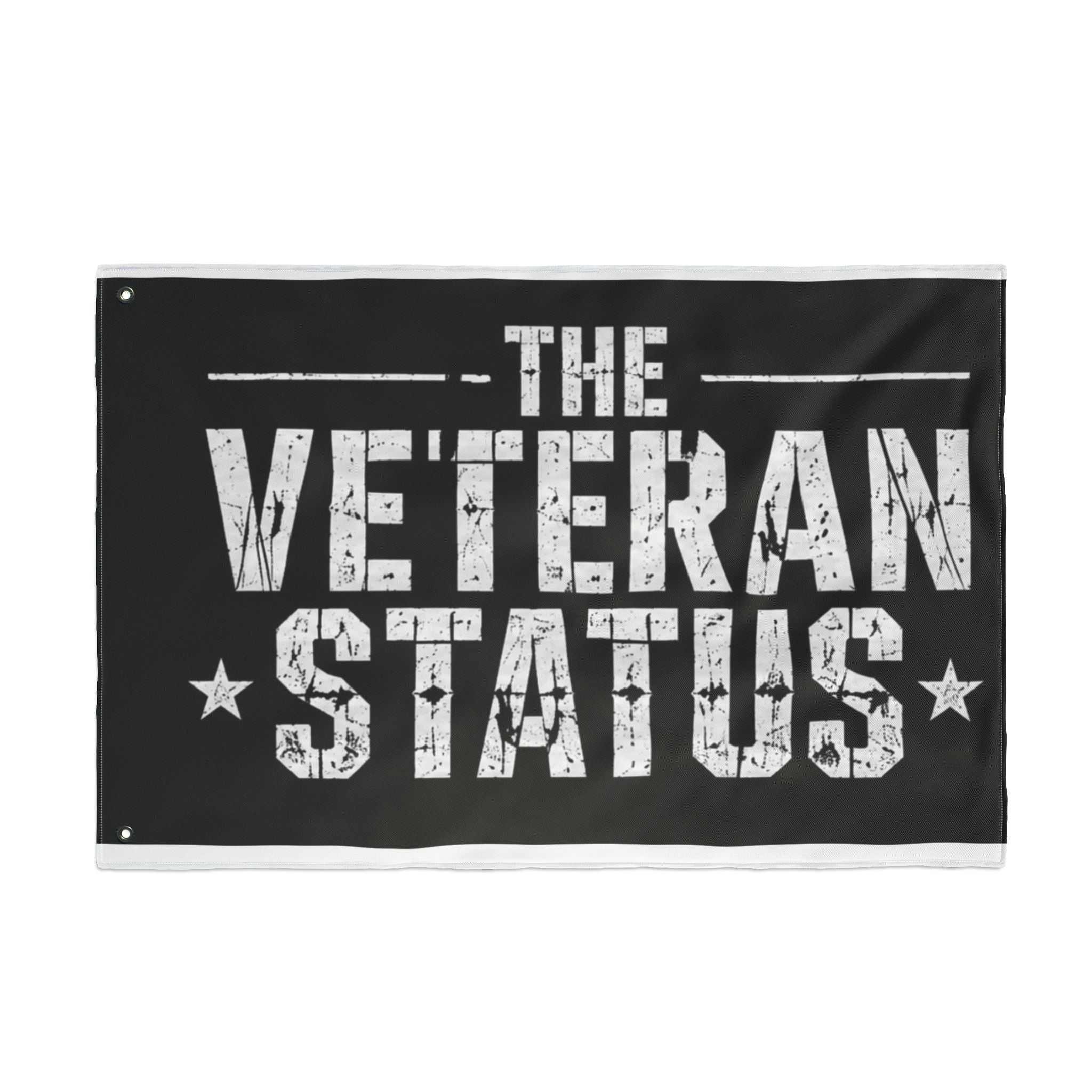 Veteran Status Double-Sided Flag — Distressed American Military Pride Garden Flag