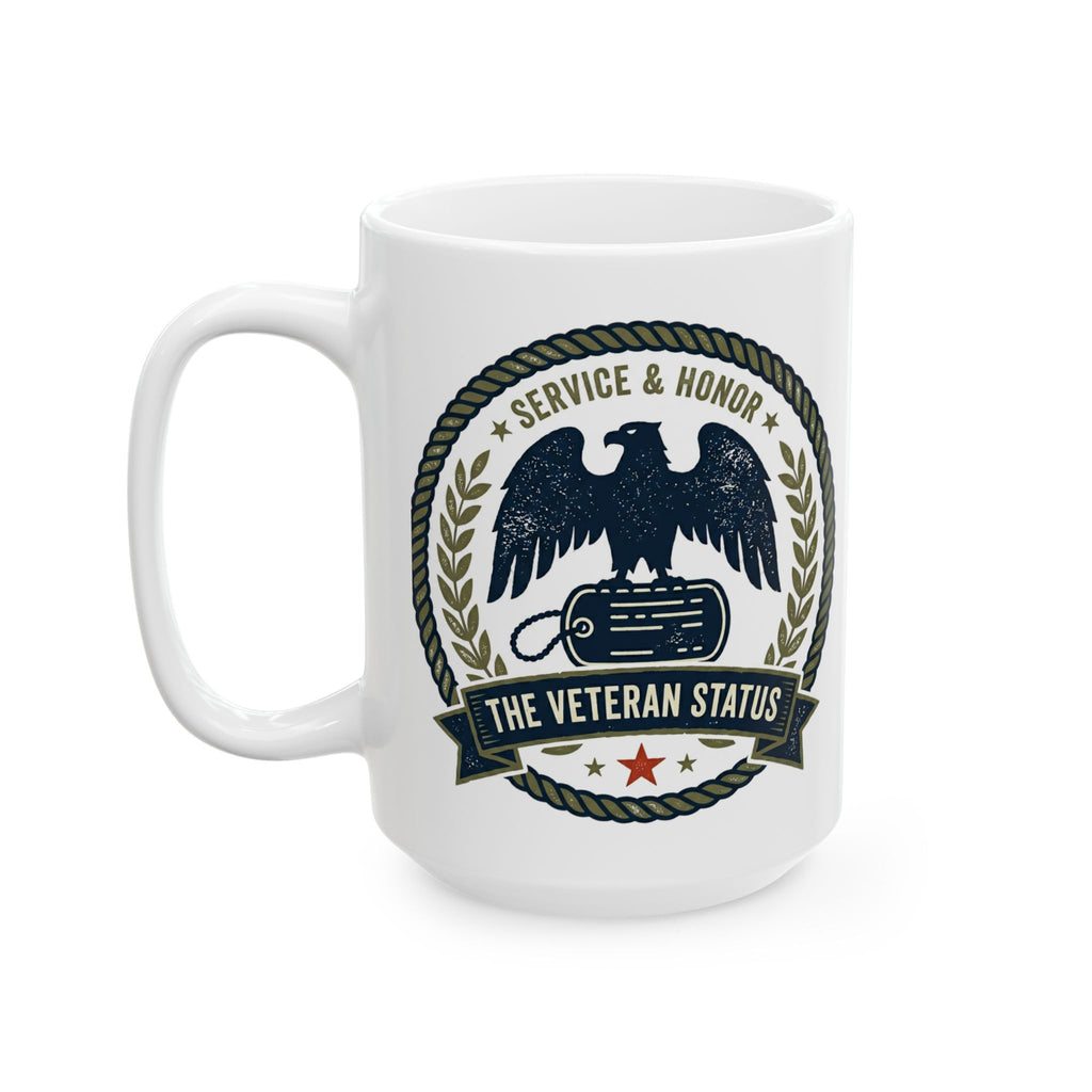 Patriotic Eagle Ceramic Mug — American Flag Crest Coffee Cup (11oz, 15oz)