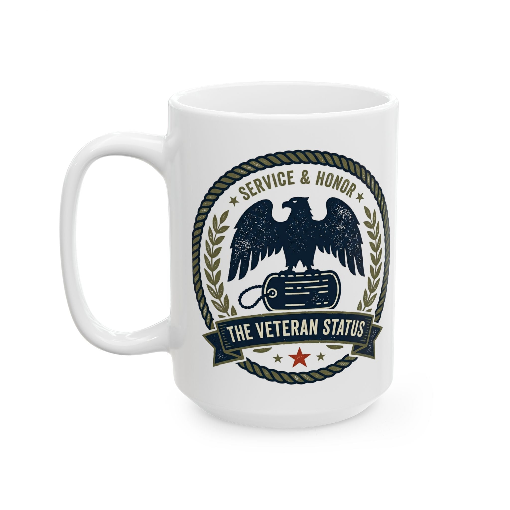 Patriotic Eagle Ceramic Mug — American Flag Crest Coffee Cup (11oz, 15oz)