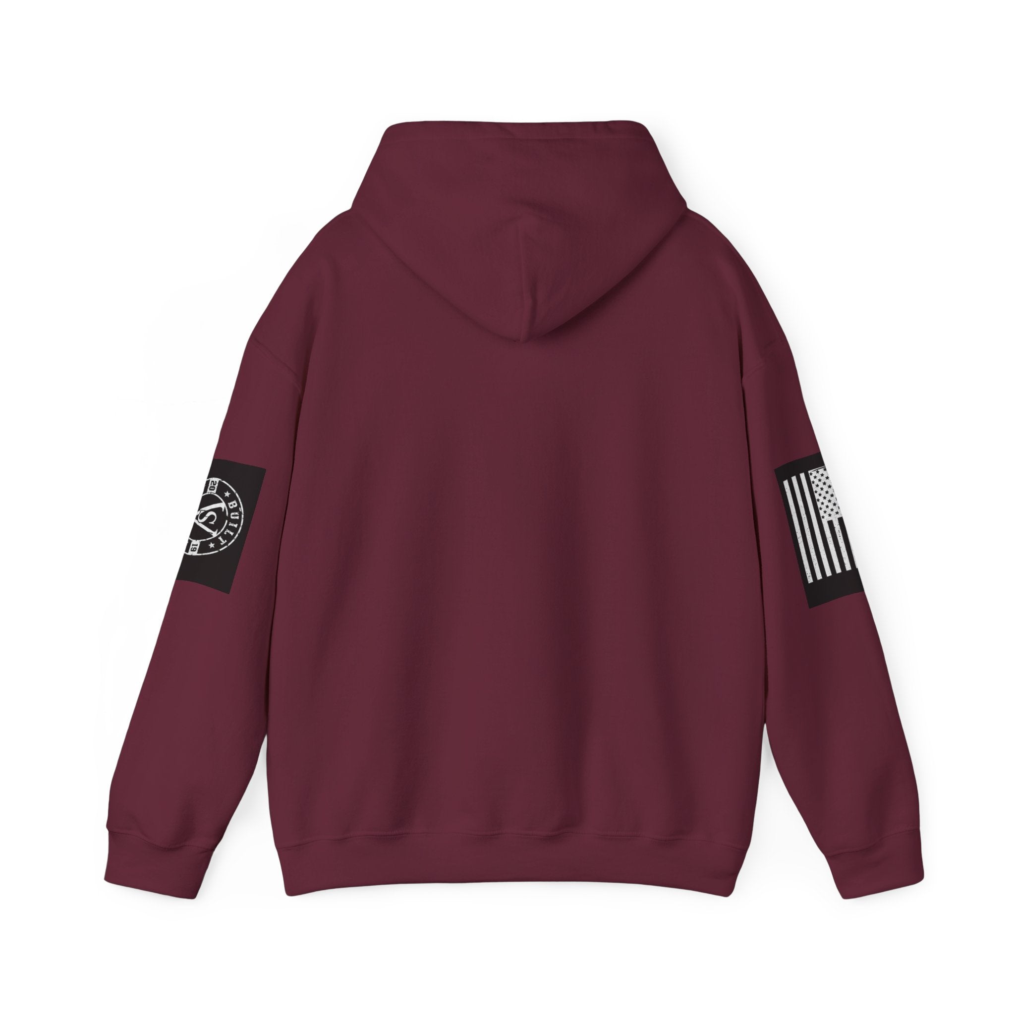 Veteran Status Hoodie – Military Pride Pullover with Sleeve Flag & Emblem