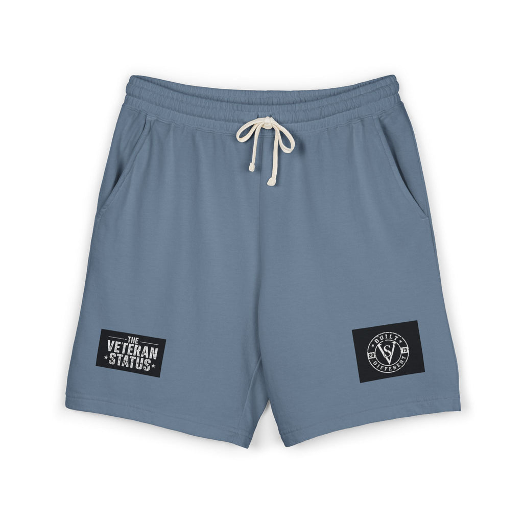 Veteran Status Patch Sweat Shorts — Garment-Dyed Fleece Athletic Shorts