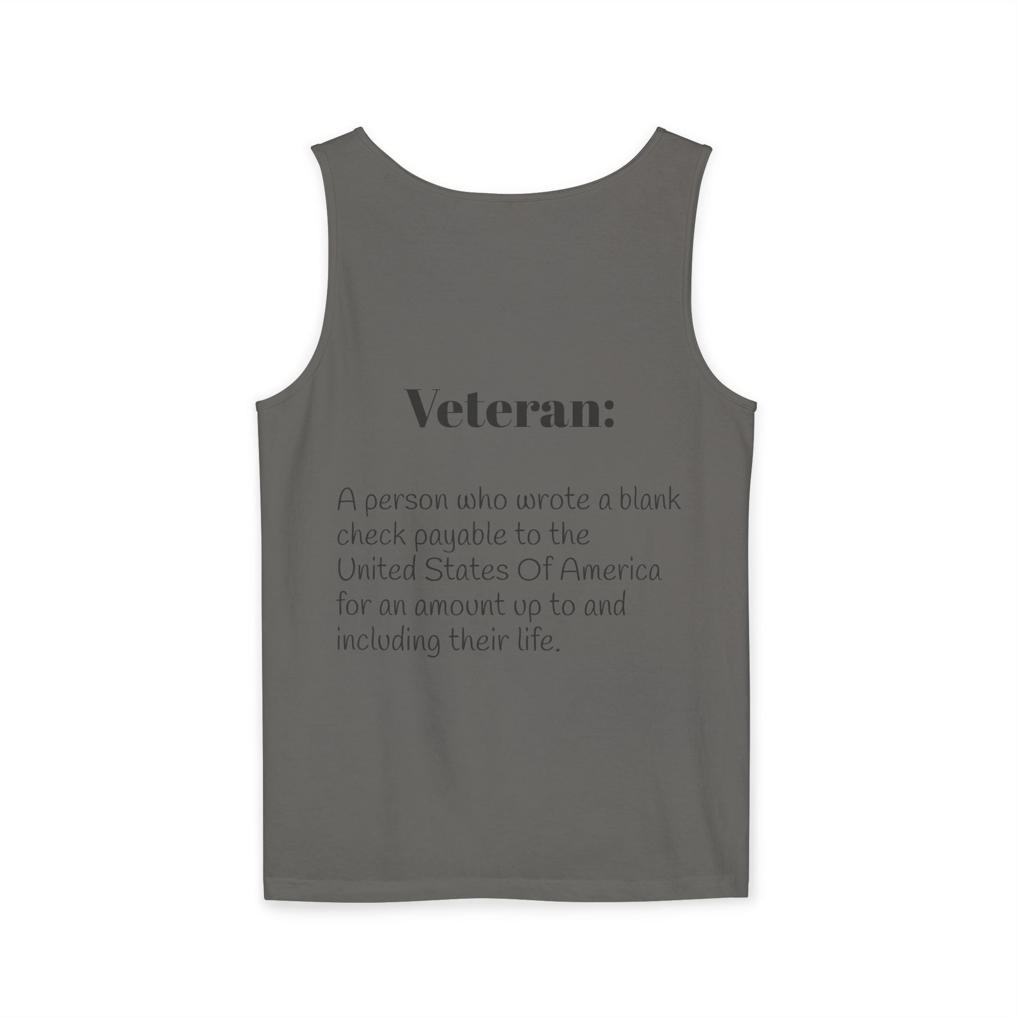 Veteran Definition Tank Top — Patriotic Military Tribute Tank