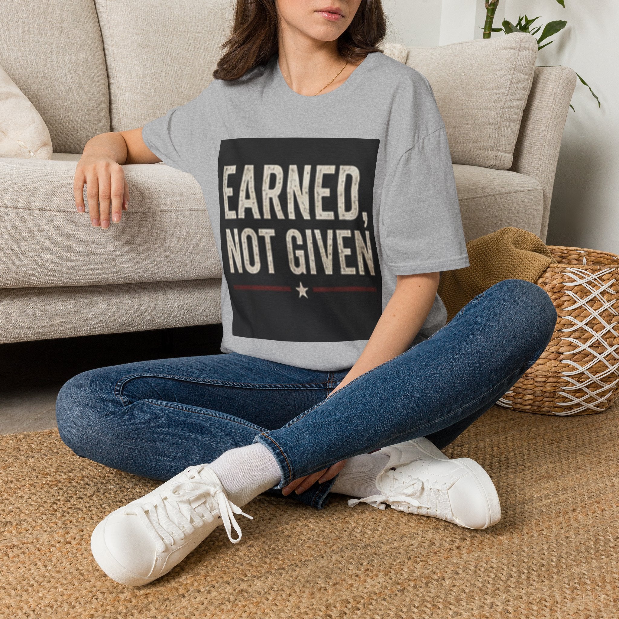 Earned Not Given T-Shirt — Motivational Graphic Tee for Gym, Military & Hustle Mindset