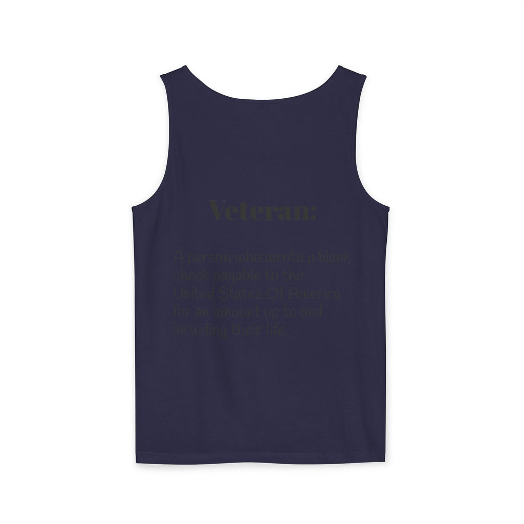 Veteran Definition Tank Top — Patriotic Military Tribute Tank