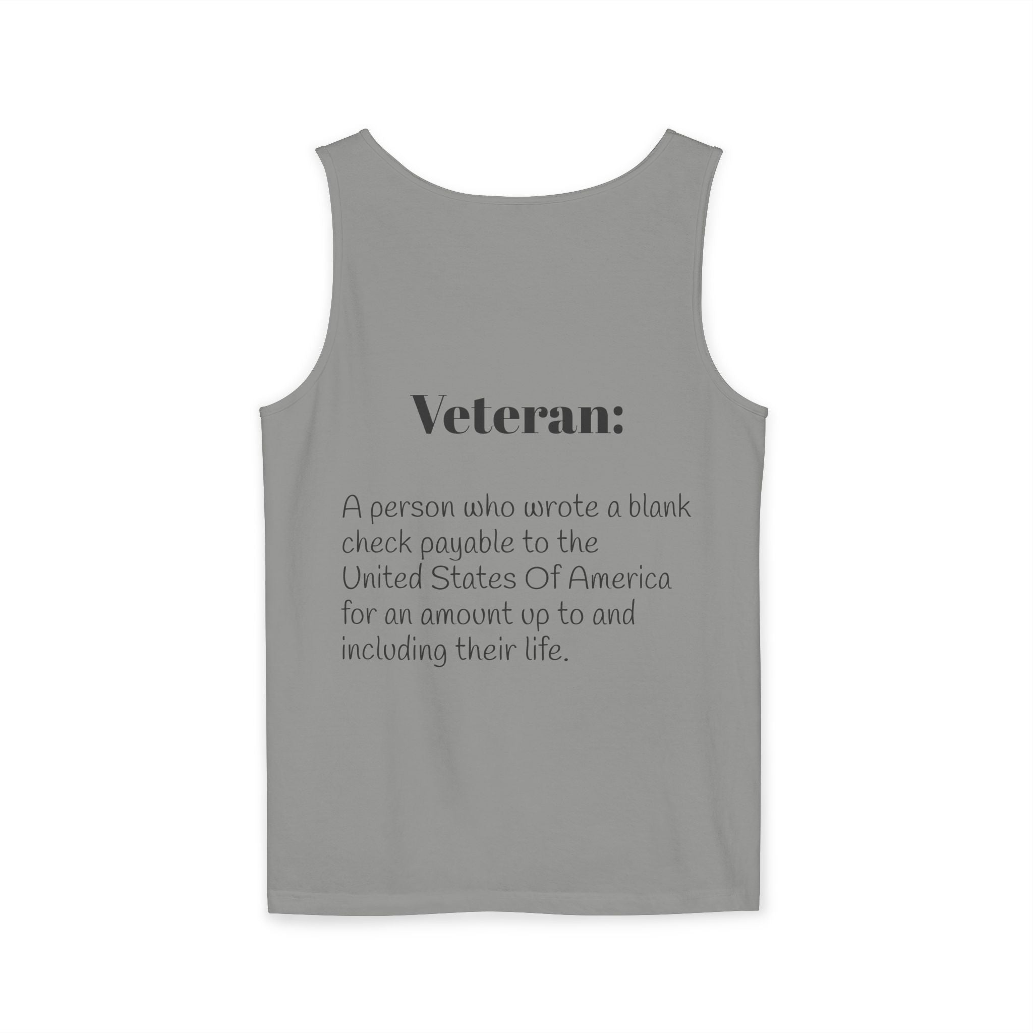 Veteran Definition Tank Top — Patriotic Military Tribute Tank