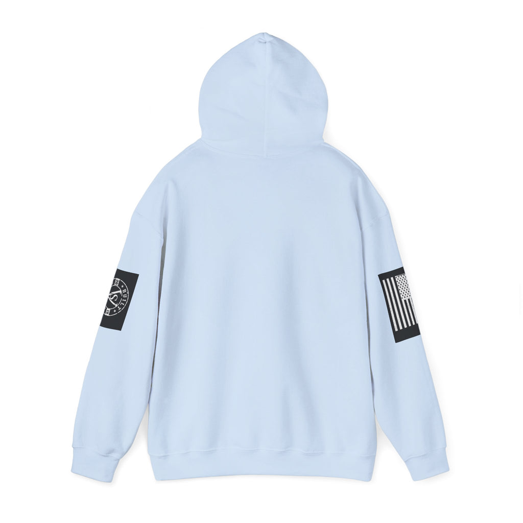 Veteran Status Hoodie – Military Pride Pullover with Sleeve Flag & Emblem