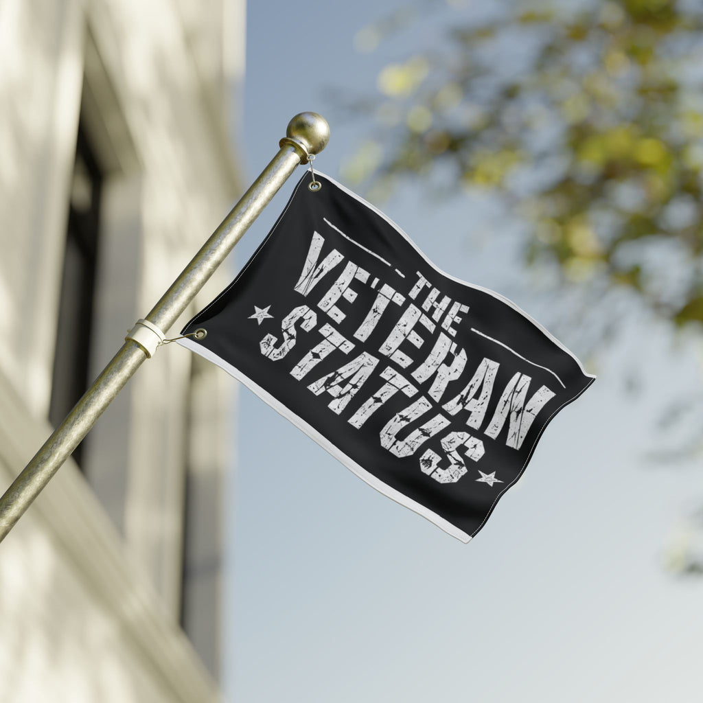 Veteran Status Double-Sided Flag — Distressed American Military Pride Garden Flag
