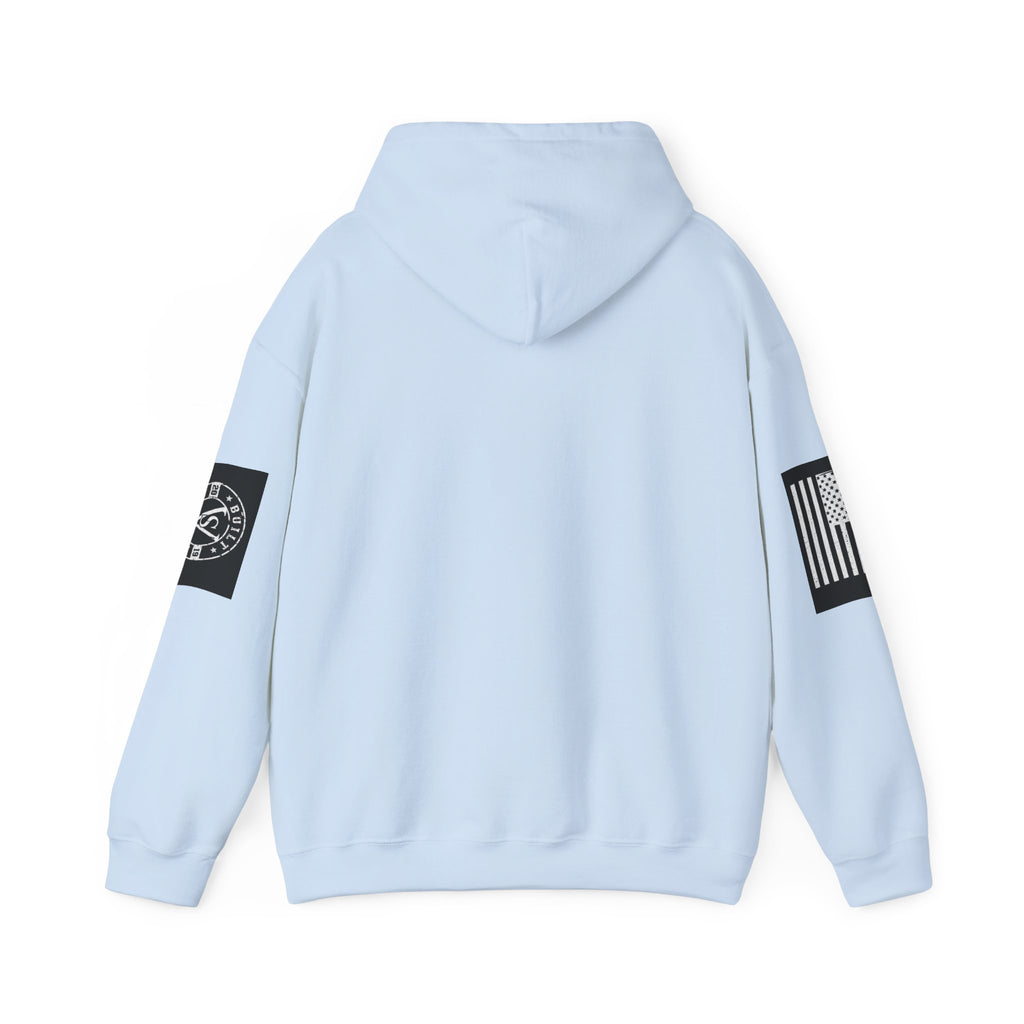 Veteran Status Hoodie – Military Pride Pullover with Sleeve Flag & Emblem