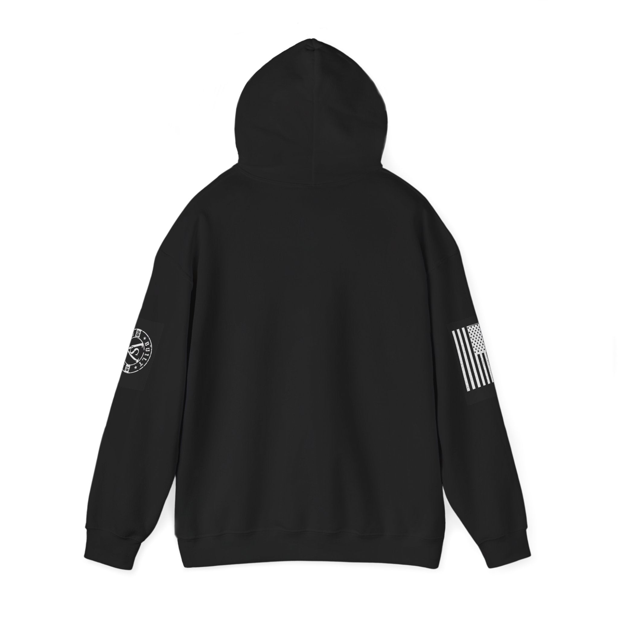 Veteran Status Hoodie – Military Pride Pullover with Sleeve Flag & Emblem