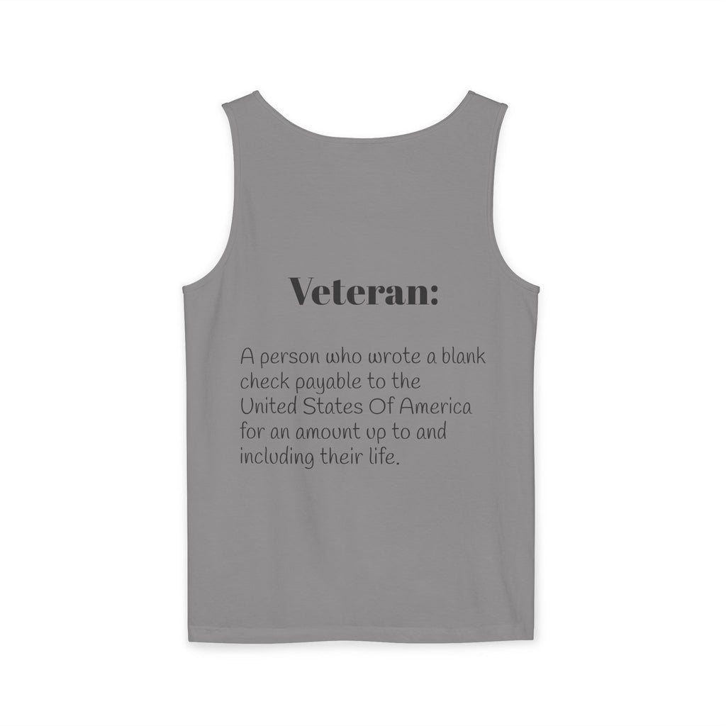 Veteran Definition Tank Top — Patriotic Military Tribute Tank