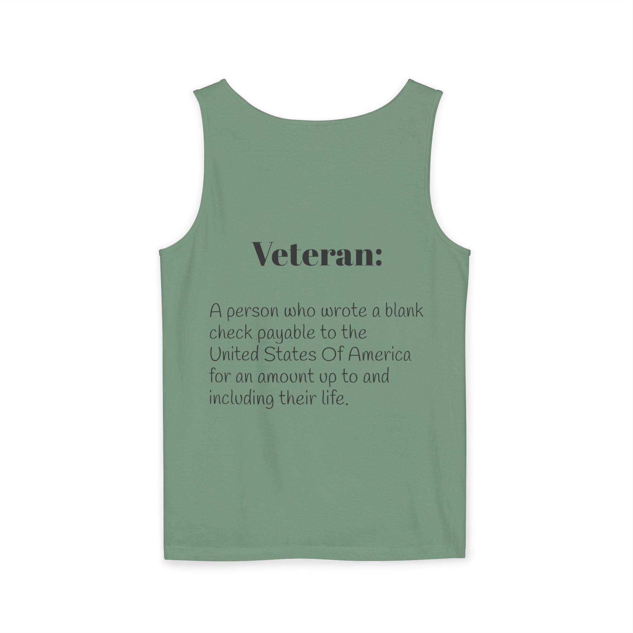 Veteran Definition Tank Top — Patriotic Military Tribute Tank