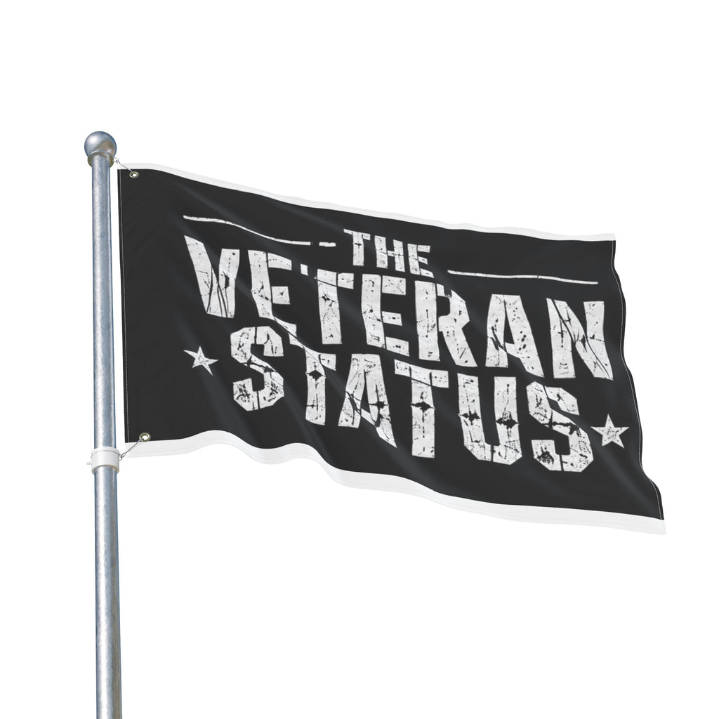 Veteran Status Double-Sided Flag — Distressed American Military Pride Garden Flag