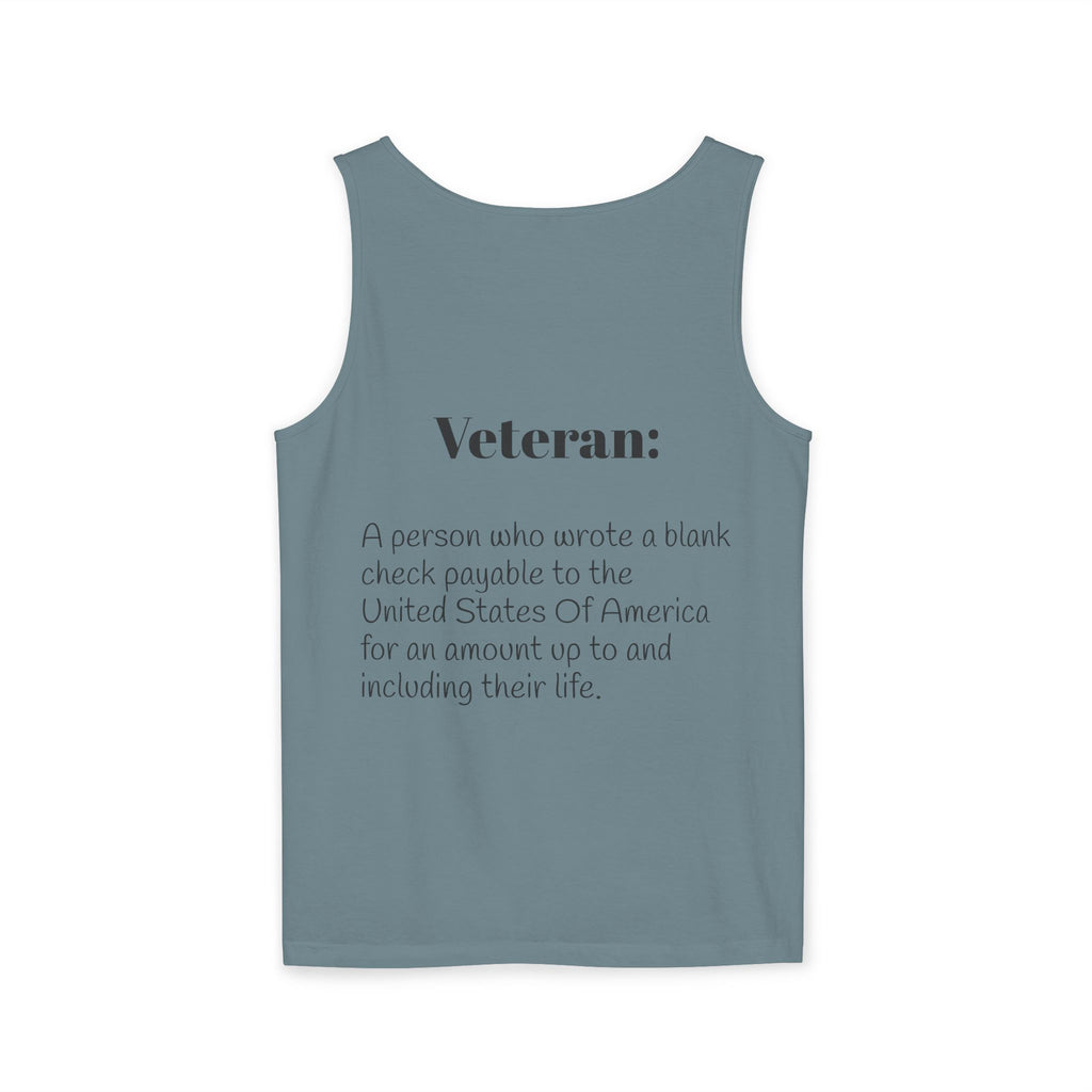 Veteran Definition Tank Top — Patriotic Military Tribute Tank