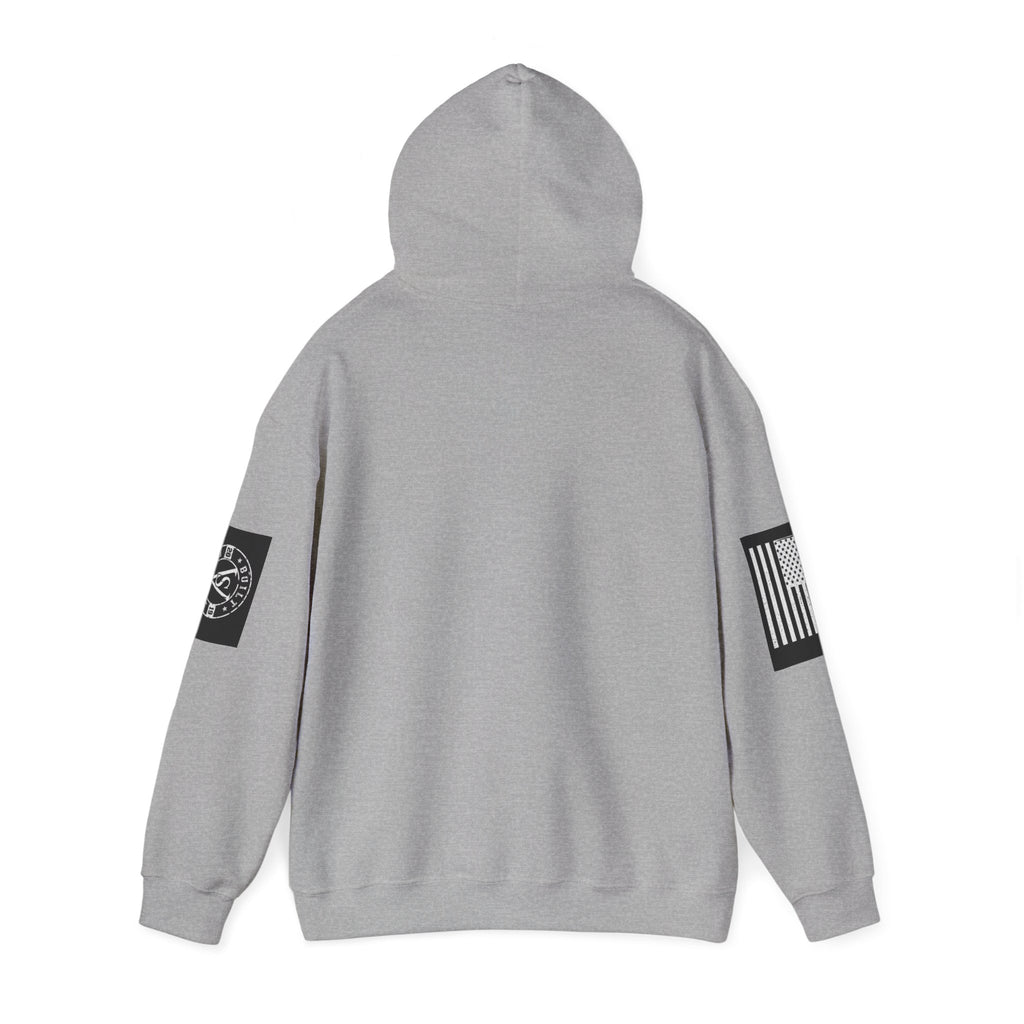 Veteran Status Hoodie – Military Pride Pullover with Sleeve Flag & Emblem