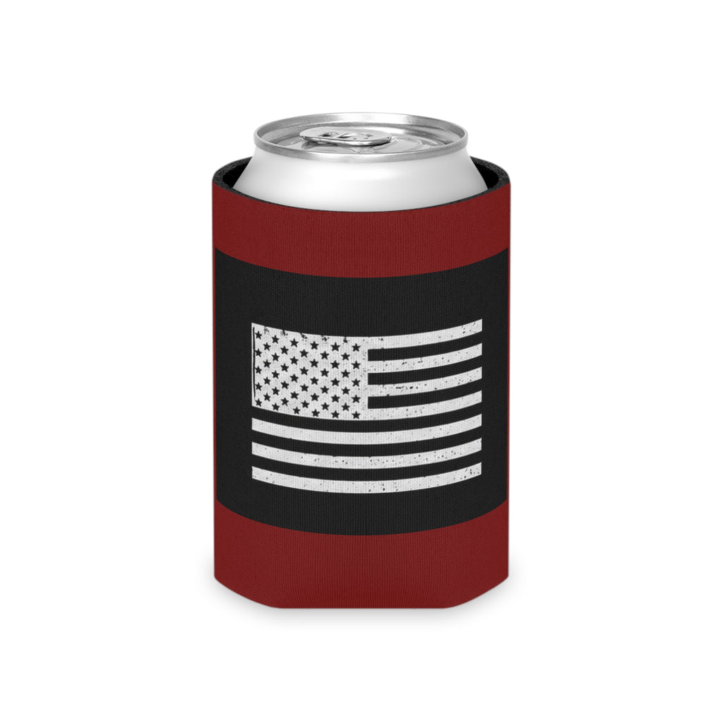 Veteran Status Can Cooler – American Flag Beer Koozie